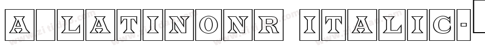 a_LatinoNr Italic字体转换